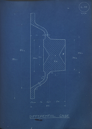 Commer Cars LTD  Differential Case WH Tildesley Forging Technical Drawing