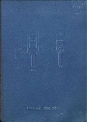 David Barlow & Sons Ltd Ejector Rod Arm WH Tildesley Forging Technical Drawing