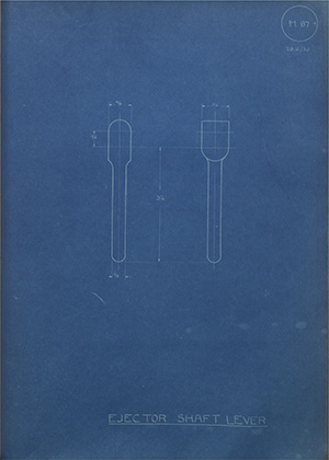 David Barlow & Sons Ltd Ejector Shaft Lever WH Tildesley Forging Technical Drawing