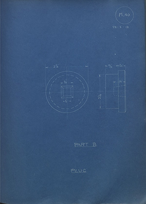 David Scott & Company Plug WH Tildesley Forging Technical Drawing