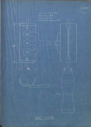 Dog Comb WH Tildesley Forging Technical Drawing