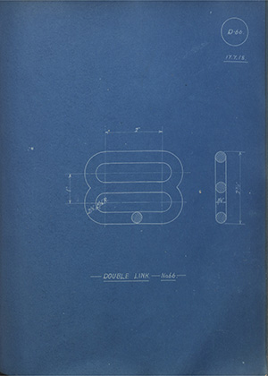 Double Link - No66 WH Tildesley Forging Technical Drawing