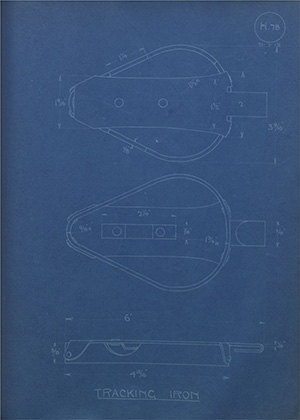 Ductile Steels Ltd Tracking Iron WH Tildesley Forging Technical Drawing