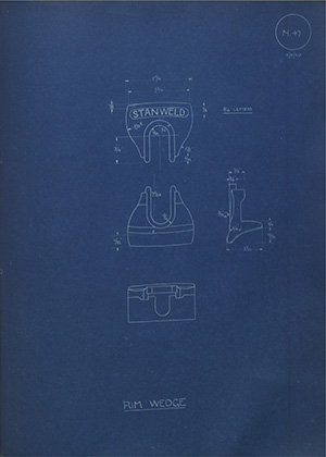 E.W Hudson & Co Rim Wedge WH Tildesley Forging Technical Drawing