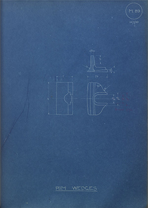 E.W Hudson & Co Rim Wedges WH Tildesley Forging Technical Drawing