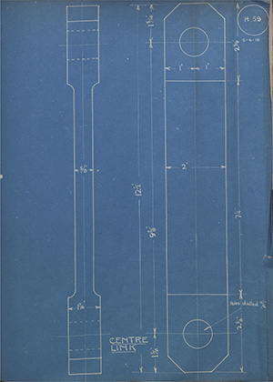 Edge & Sons Centre Link WH Tildesley Forging Technical Drawing