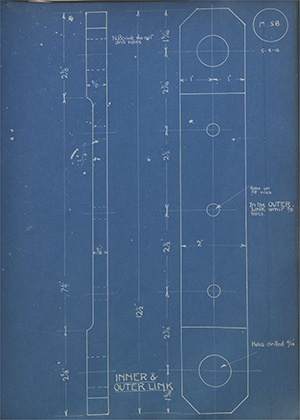 Edge & Sons Inner & Outer Link WH Tildesley Forging Technical Drawing