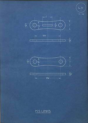 Edge & Sons M.S Links WH Tildesley Forging Technical Drawing