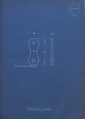 Edge & Sons Pressed Link WH Tildesley Forging Technical Drawing