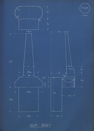 Edward Chilton & Son Gun Body WH Tildesley Forging Technical Drawing