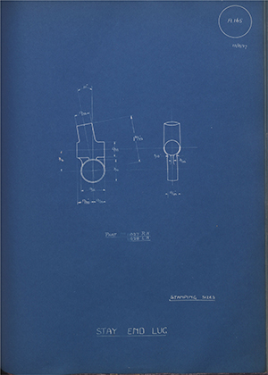 Enfield Cycle Co LTD 11827RH / 11827LH Stay End Lug WH Tildesley Forging Technical Drawing