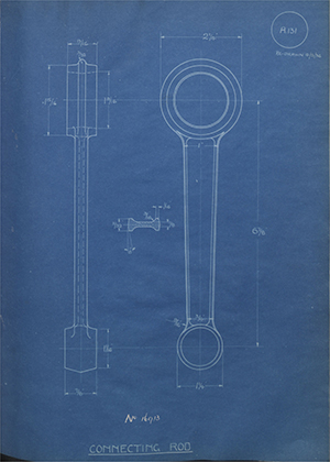 Enfield Cycle Co LTD 16913 Connecting Rod WH Tildesley Forging Technical Drawing