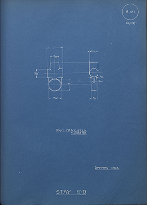 Enfield Cycle Co LTD W12167LH / W12159RH Stay End WH Tildesley Forging Technical Drawing