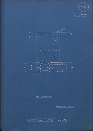 Enfield Cycle Co LTD W12241 Clamp for Tappet Guide WH Tildesley Forging Technical Drawing