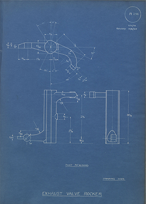 Enfield Cycle Co LTD W13093 Exhaust Valve Rocker WH Tildesley Forging Technical Drawing