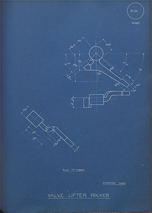 Enfield Cycle Co LTD W8893 Valve Lifter Rocker WH Tildesley Forging Technical Drawing