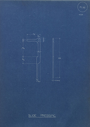 F Hadfield Side Pressing WH Tildesley Forging Technical Drawing