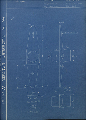 F.A Fitton & Son (1931) LTD 12099  WH Tildesley Forging Technical Drawing