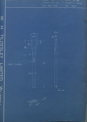 F.A Fitton & Son (1931) LTD 12139  WH Tildesley Forging Technical Drawing