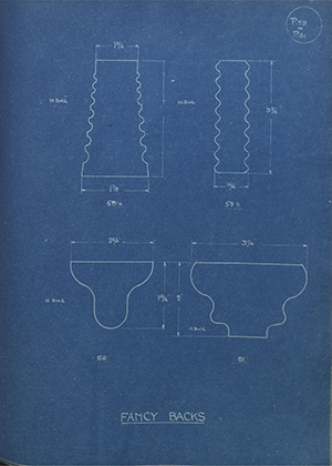 Fancy Backs WH Tildesley Forging Technical Drawing