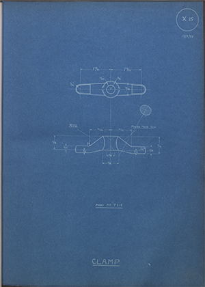 Ford Motor Co - Henry Ford Sons - Fordson T-515 Clamp WH Tildesley Forging Technical Drawing