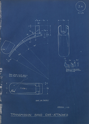 Ford Motor Co - Henry Ford Sons - Fordson T-B39-C Transmission Band Ear - Attached WH Tildesley Forging Technical Drawing