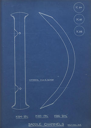 Frederick Hill Saddle Channels WH Tildesley Forging Technical Drawing