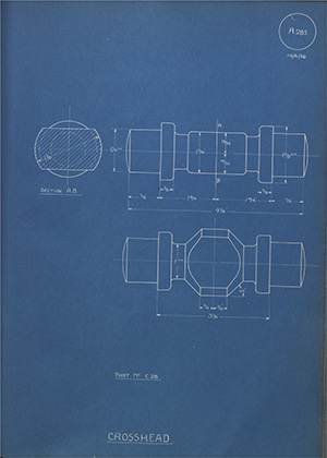 G & J Weir Ltd C28 Crosshead WH Tildesley Forging Technical Drawing