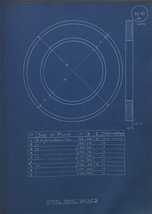 G & J Weir Ltd Steel Ring Valves WH Tildesley Forging Technical Drawing