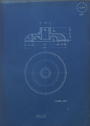 G & J Weir Ltd Valve WH Tildesley Forging Technical Drawing