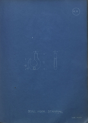 G.R Smithson & Sons Small Hook Stamping WH Tildesley Forging Technical Drawing