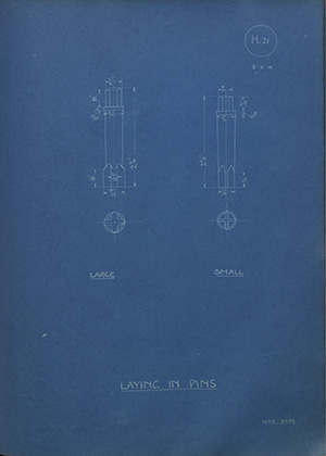 George Hill Laying in Pins WH Tildesley Forging Technical Drawing