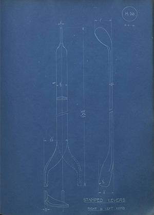 George Hill Stamped Levers WH Tildesley Forging Technical Drawing