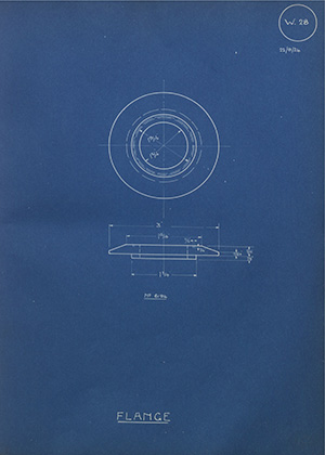 H.E Rudge & Company 6194 Flange WH Tildesley Forging Technical Drawing