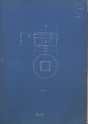 H.E Rudge & Company B206 Bung WH Tildesley Forging Technical Drawing