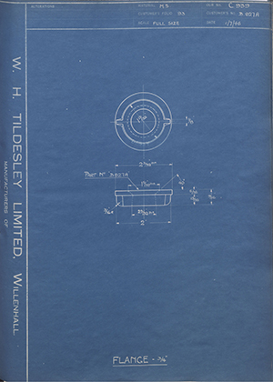 H.E Rudge & Company B827A Flange - 3/4