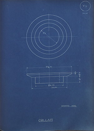 H.E Rudge & Company Collar WH Tildesley Forging Technical Drawing