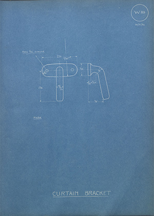 H.E Rudge & Company Curtain Bracket WH Tildesley Forging Technical Drawing