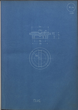 H.E Rudge & Company Plug WH Tildesley Forging Technical Drawing