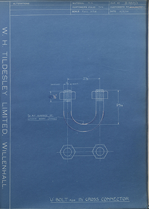 H.M Admiralty DTM/BD/70/30 U Bolt for 1 1/2