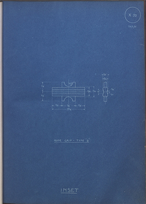 H.M Admiralty Rope Grip Type 'D' Inset WH Tildesley Forging Technical Drawing