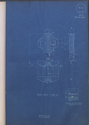 H.M Admiralty Rope Grip Type 'E' Bridge WH Tildesley Forging Technical Drawing