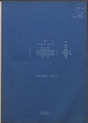 H.M Admiralty Rope Grip Type 'E' Inset WH Tildesley Forging Technical Drawing