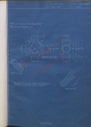 Hardy Spicer FK2-5-GB83 Journal WH Tildesley Forging Technical Drawing