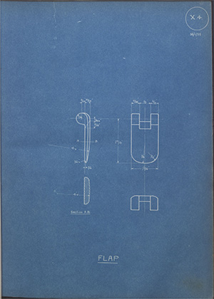 Harris H. B Flap WH Tildesley Forging Technical Drawing