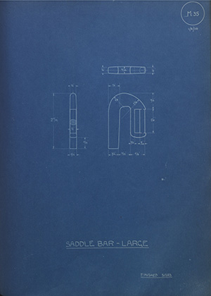 Harris H. B Saddle Bar - Large WH Tildesley Forging Technical Drawing