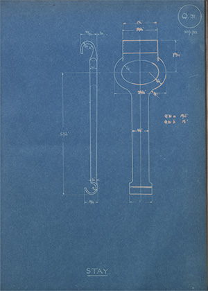 Henry Moseley & Son Ltd Stay WH Tildesley Forging Technical Drawing