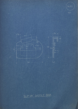 Herbert Fox & Co Ltd Slip-on Saddle Bar WH Tildesley Forging Technical Drawing