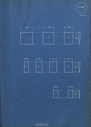 Ira Stephens Ltd Wedges WH Tildesley Forging Technical Drawing