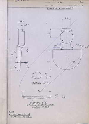 J.E Hanger & Co LTD F009  WH Tildesley Forging Technical Drawing